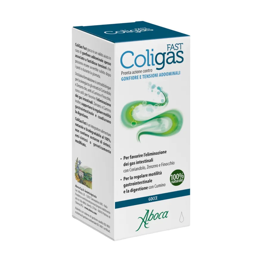 Aboca Coligas Fast Gocce Integratore Salute Intestinale 75ml