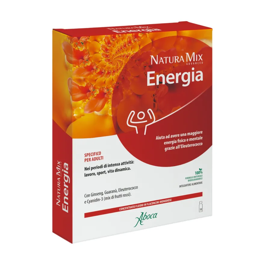 Aboca Natura Mix Advanced Energia Concentrato Fluido 10 Fiale