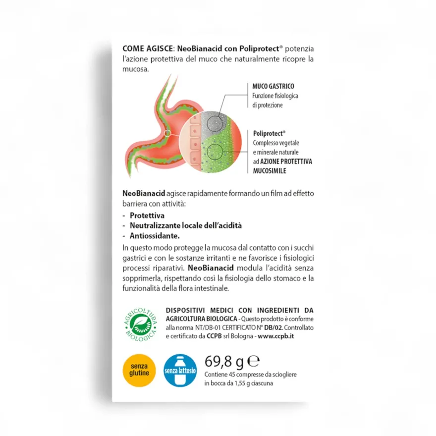 Aboca Neobianacid acidità e reflusso gastrico 2x45 compresse masticabili