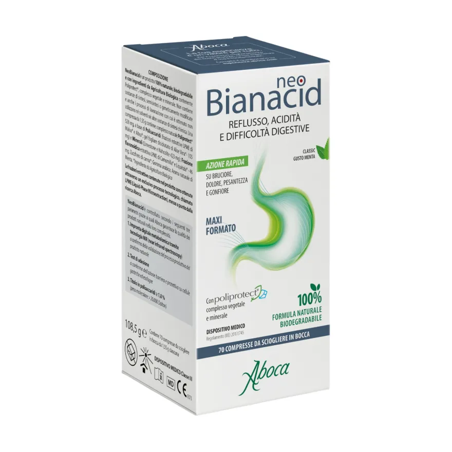 Aboca Neobianacid Trattamento Acidità 70 Compresse Masticabili