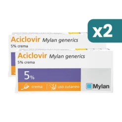 Aciclovir 5% Crema Herpes Labiale Bipacco 2x3g