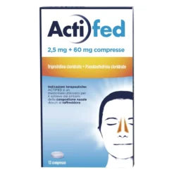 Actifed 2,5 Mg Congestione Nasale E Raffreddore 12 Compresse