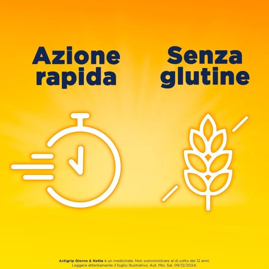 Actigrip Giorno E Notte Compresse Per Raffreddore Febbre E Influenza 16 Compresse