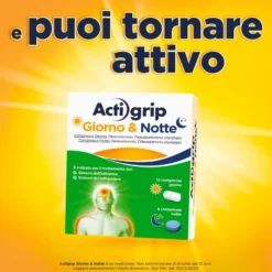 Actigrip Giorno E Notte Compresse Per Raffreddore Febbre E Influenza 16 Compresse