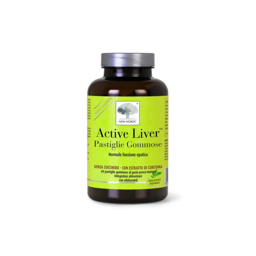 Active Liver Integratore Funzione Epatica Senza Zucchero 60 Pastiglie Gommose