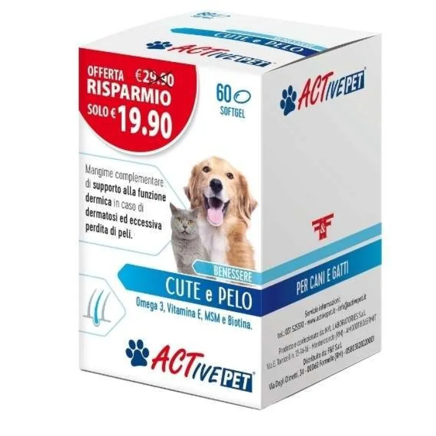 Active Pet Integratore Cute E Pelo Cani E Gatti 60 Perle