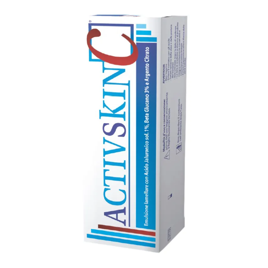 Activ Skin C Emulsione Lamellare Acido Ialuronico 1% Beta Glucano 3% Argento Citrato 30ml