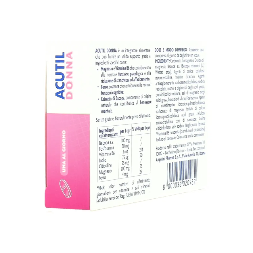 Acutil Donna Integratore 20 Compresse