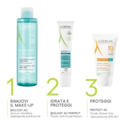 A-derma Biology Ac Acqua Micellare Detergente Struccante Strucca E Purifica Pelle Grassa A Tendenza Acneica 200 Ml