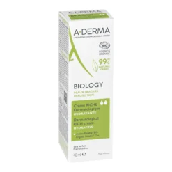 A-derma Biology Crema Ricca Dermatologica Idratante 40ml