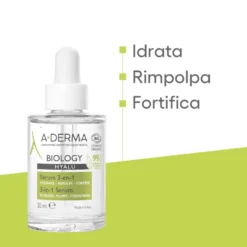 A-derma Biology Hyalu Siero Viso 3-in-1 Idrata Rimpolpa E Fortifica Con Acido Ialuronico 30ml