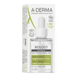A-derma Biology Hyalu Siero Viso 3-in-1 Idrata Rimpolpa E Fortifica Con Acido Ialuronico 30ml