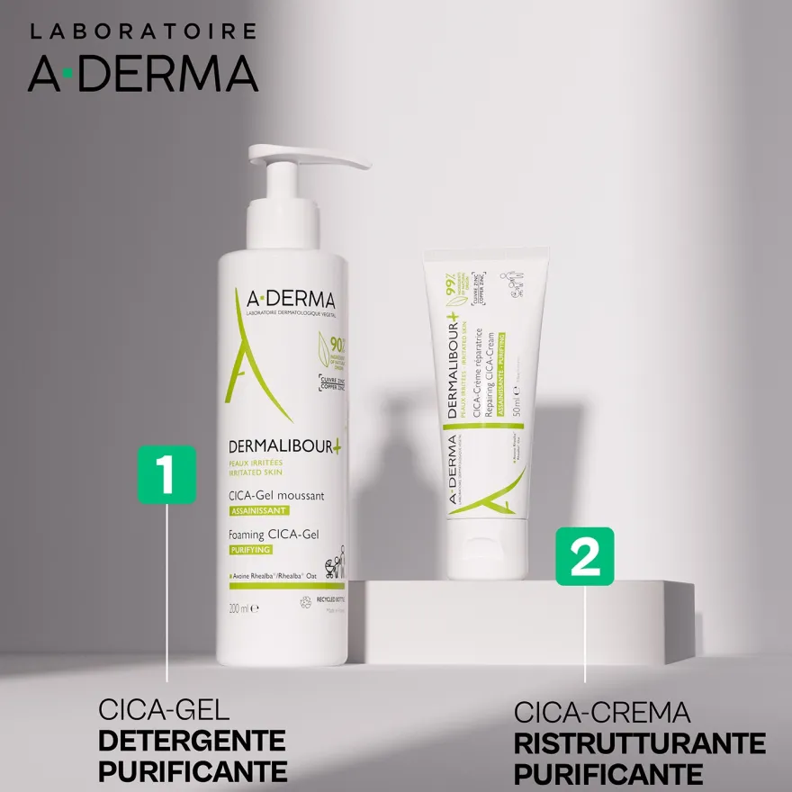 A-derma Dermalibour+ Cica-crema Ristrutturante Purificante Per Pelle Irritata E Arrossata 50ml