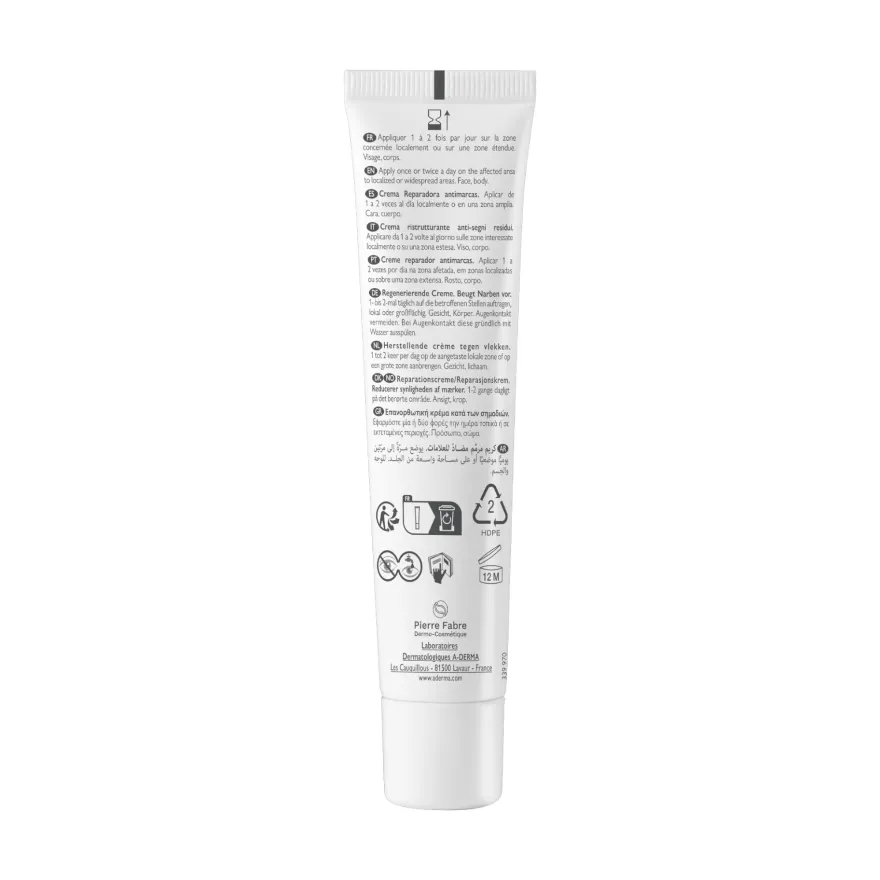 A-derma Epitheliale Ultra Ha+ Repair Spf50+ Crema Ristrutturante Anti-segni 40ml