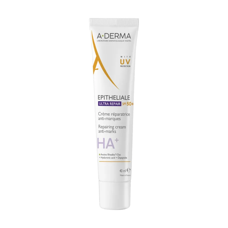 A-derma Epitheliale Ultra Ha+ Repair Spf50+ Crema Ristrutturante Anti-segni 40ml