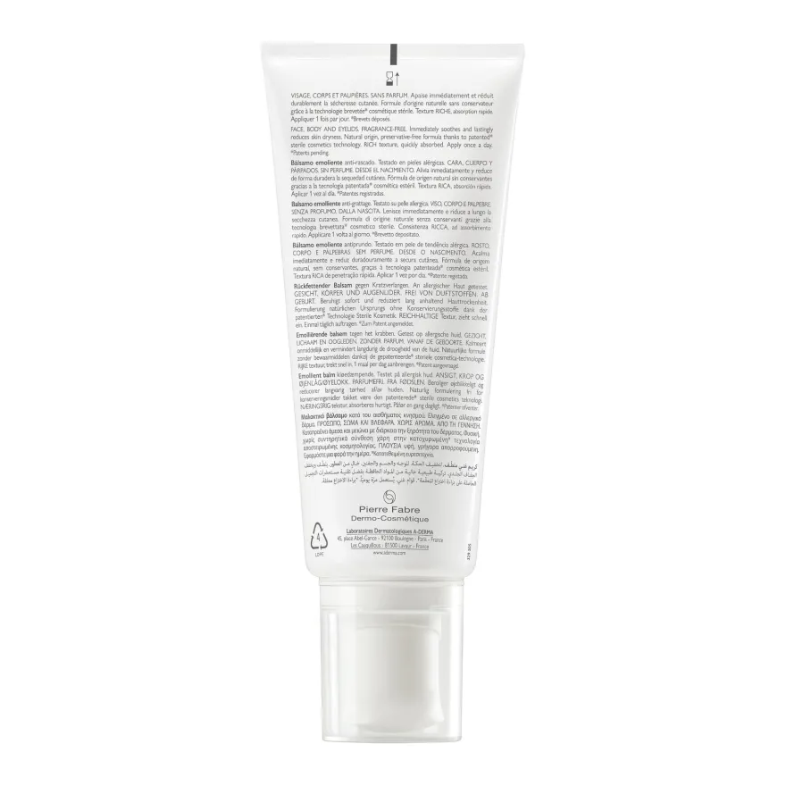 A-derma Exomega Allergo Balsamo Emolliente Cosmetico Sterile Per Pelle Secca A Tendenza Atopica 200ml