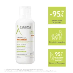 A-derma Exomega Control Balsamo Emolliente Anti-grattage Per Pelle Secca A Tendenza Atopica 400ml