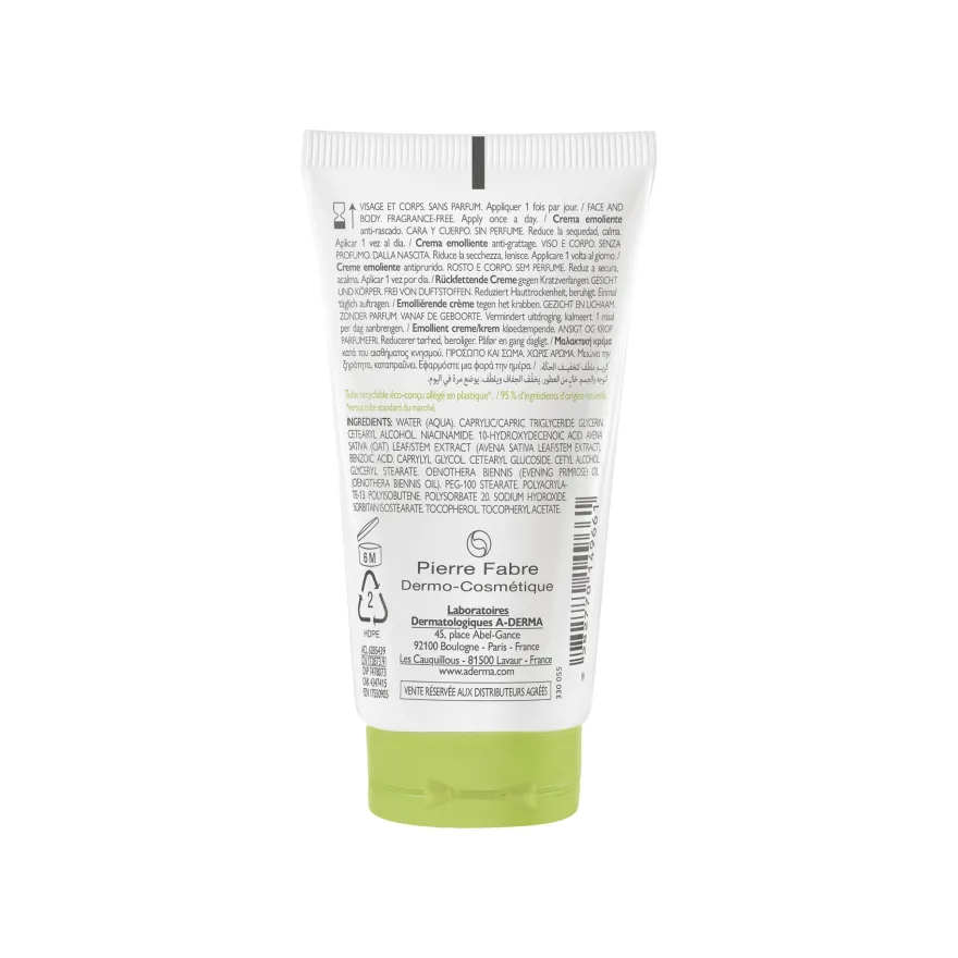 A-derma Exomega Control Crema Emolliente Anti-grattage Per Pelle Secca A Tendenza Atopica 50ml