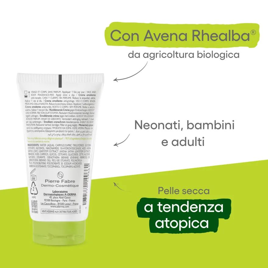 A-derma Exomega Control Crema Emolliente Anti-grattage Per Pelle Secca A Tendenza Atopica 50ml