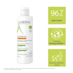 A-derma Exomega Control Gel Detergente Emolliente Per Pelle Secca A Tendenza Atopica Senza Profumo 500ml