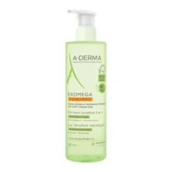 A-derma Exomega Control Gel Detergente Emolliente 2in1 Viso Corpo Capelli Pelle Secca A Tendenza Atopica 500ml