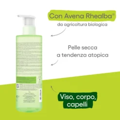 A-derma Exomega Control Gel Detergente Emolliente 2in1 Viso Corpo Capelli Pelle Secca A Tendenza Atopica 2 confezioni da 500ml