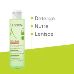 A-derma Exomega Control Gel Emolliente 2 In 1 Corpo E Capelli 200ml