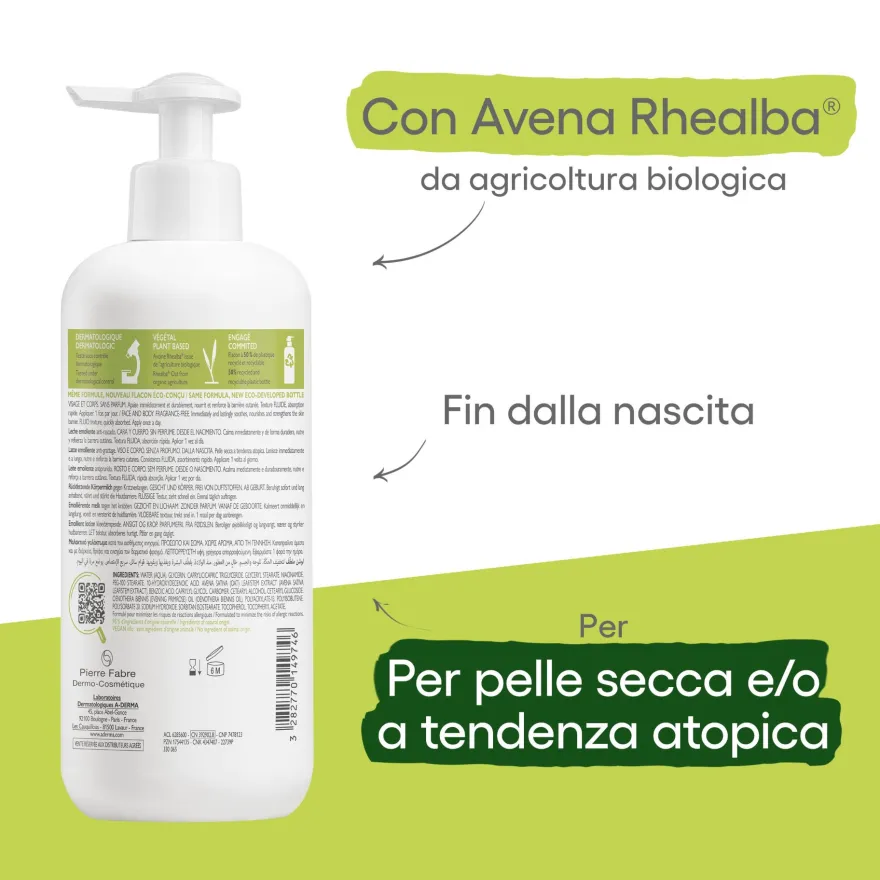 A-derma Exomega Control Lozione Emolliente Anti-grattage 400ml