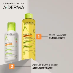 A-derma Exomega Control Olio Lavante Emolliente Anti-grattage 200ml