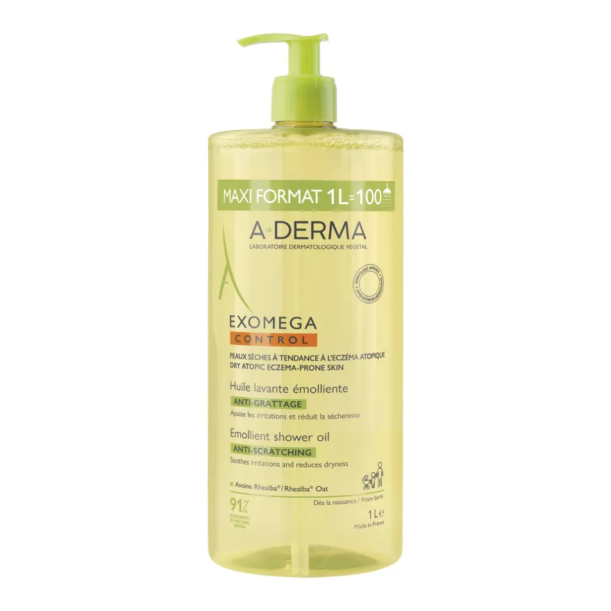 A-derma Exomega Control Olio Lavante Emolliente Pelle Atopica A Tendenza Atopica 1 Litro