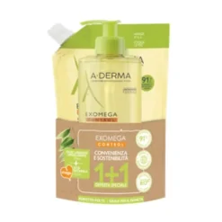 A-derma Exomega Duo Igiene Pack Olio Lavante 500ml + Ricarica Olio Lavante 500ml