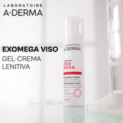 A-derma Exomega Viso Gel-crema Lenitiva Pelle Reattiva E Atopica 40ml