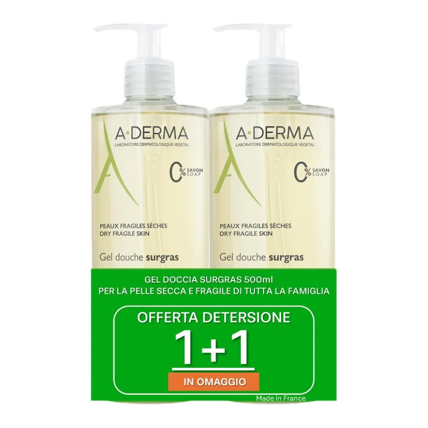 A-derma Gel Doccia Nutriente Per Pelle Secca 500ml