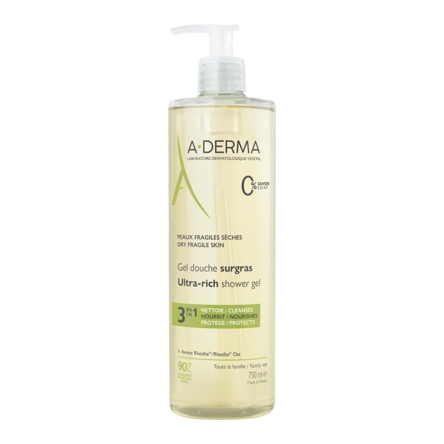 A-derma Les Indispensables Gel Doccia Surgras 750ml