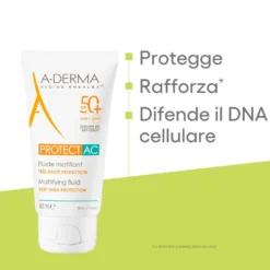 A-derma Protect Ac Fluido Opacizzante Spf50+ 40ml