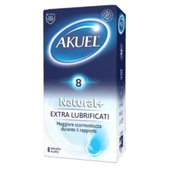 Akuel Natural+ Profilattico Extra Lubrificato 8 Pezzi