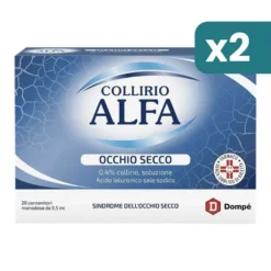 Alfa Collirio 0,4 Trattamento Occhi Secchi 2 confezioni da 20 Flaconcini