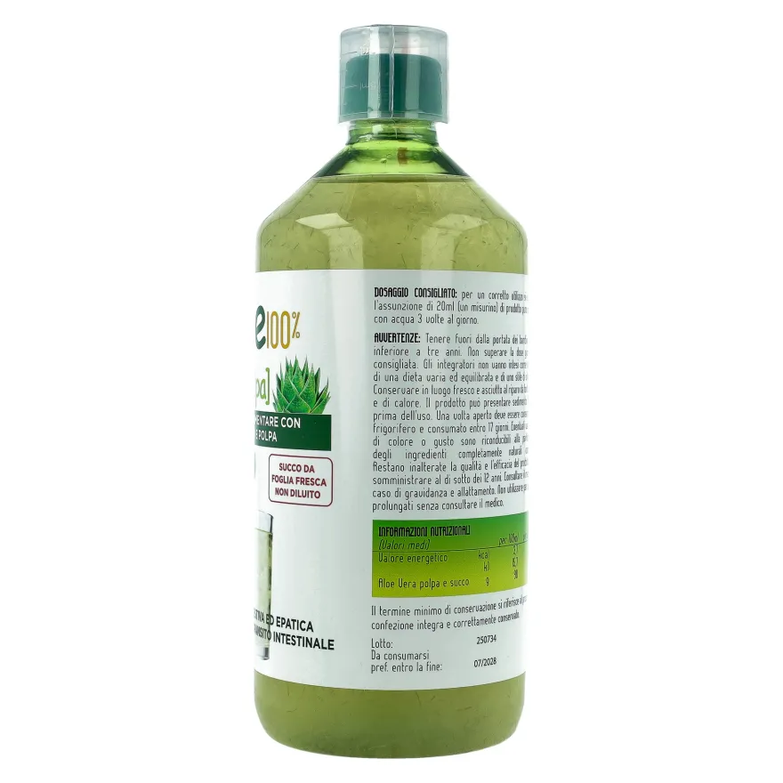 Aloe Succo E Polpa 100% 1 Litro