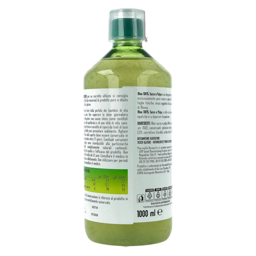 Aloe Succo E Polpa 100% 1 Litro