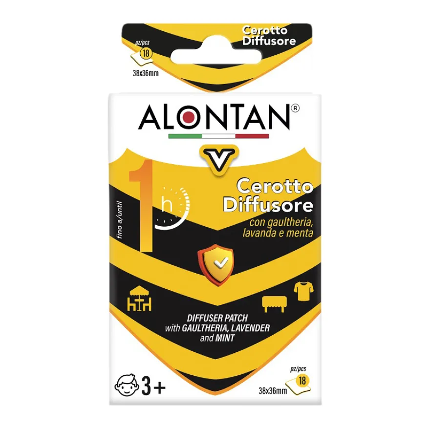 Alontan Cerotto Diffusore Antizanzare 18 Pezzi 38x36 Mm