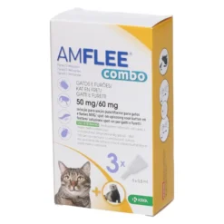 Amflee Combo Soluzione Spot-on Gatti E Furetti Antiparassitario 3x0,5ml