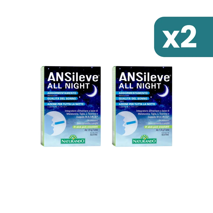 Ansileve All Night 2 confezioni da 21 Bustine