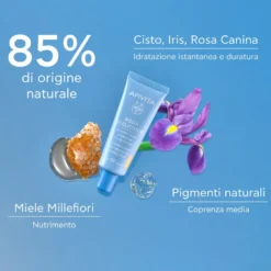 Apivita Aqua Beelicious Crema Viso Idratante Colorata Healthy Glow Spf30 Texture Leggera 40ml
