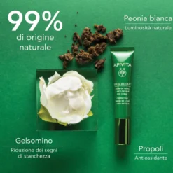 Apivita Bee Radiant Crema Contorno Occhi Segni Dell'et&agrave; Illuminante Antirughe Borse Occhiaie 15 Ml