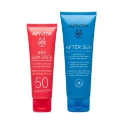 Apivita Bee Sun Antispot & Antiage Cream Viso Spf50 50ml + After Sun Cream Viso & Corpo 100ml