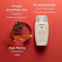 Apivita Bee Sun Safe Daily Age Repair Fluido Solare Ultraleggero Anti-age Anti-macchie Scure Spf50 50ml