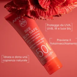 Apivita Bee Sun Safe Hydra Fresh Crema Solare Viso Colorata Spf50 Texture Leggera 200ml