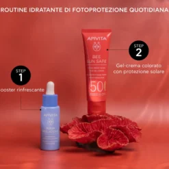 Apivita Bee Sun Safe Hydra Fresh Crema Solare Viso Colorata Spf50 Texture Leggera 200ml