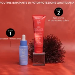 Apivita Bee Sun Safe Hydra Fresh Cremavgel Solare Viso Spf50 Protezione Alta Texture Leggera 50ml