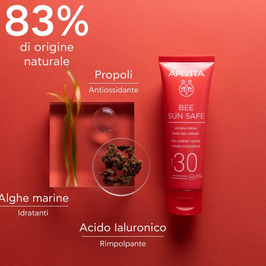 Apivita Bee Sun Safe Hydra Fresh Crema Solare Viso Protezione Solare Spf30 Texture Leggera 50ml